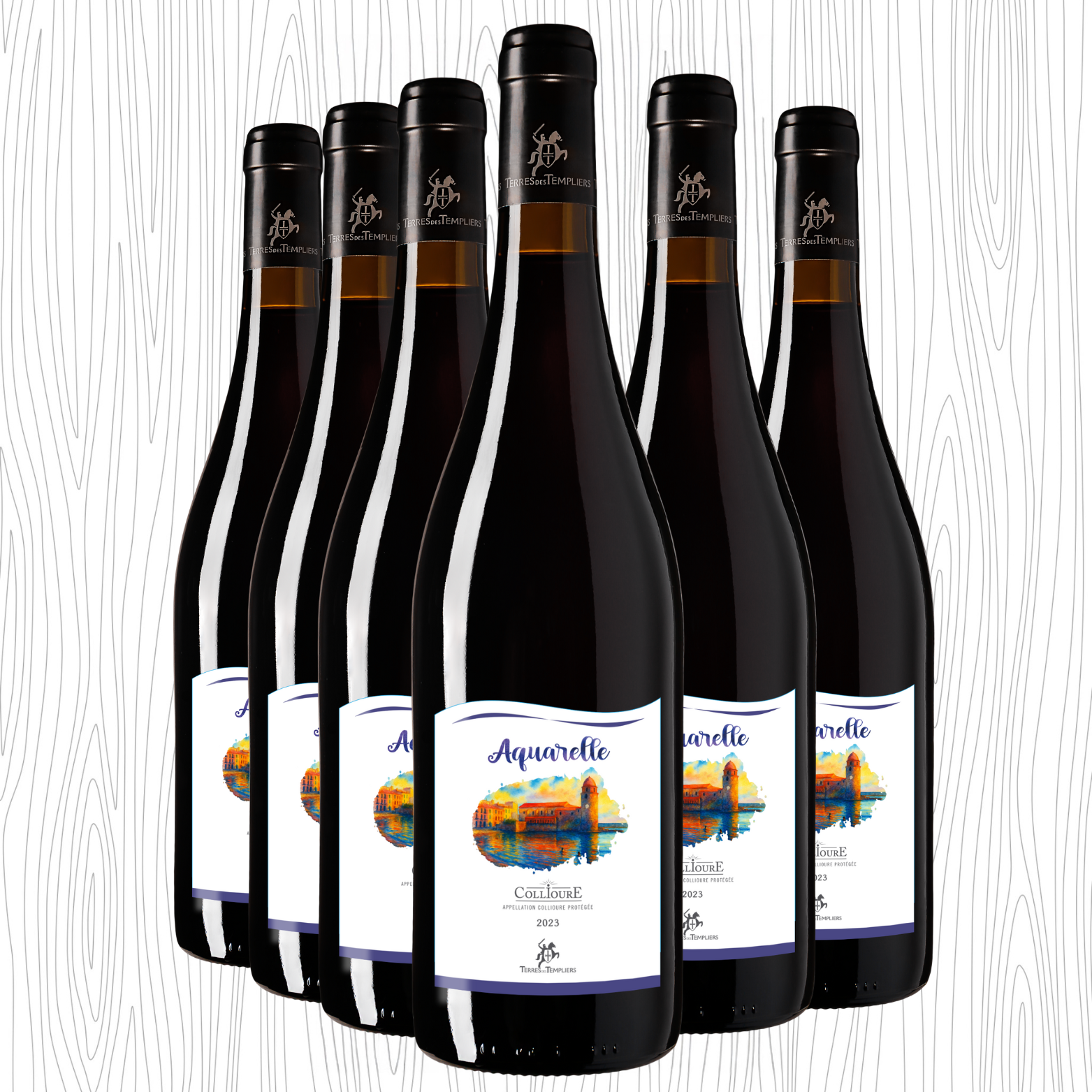 AOP Collioure Rouge Aquarelle x6