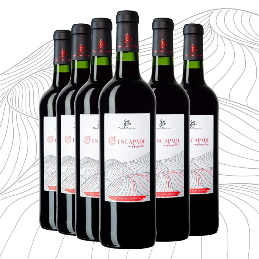 AOP Côtes du Roussillon Rote Eskapade im Roussillon x6