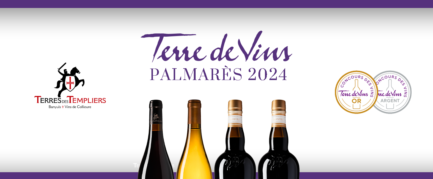 Deux Collioure, un Banyuls et un Banyuls Grand Cru récompensés au concours Terre de Vins 2024 !