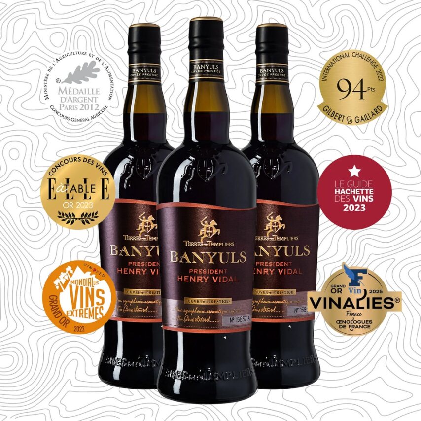 AOP Banyuls Grand Cru Cuvée Président Henry Vidal x3