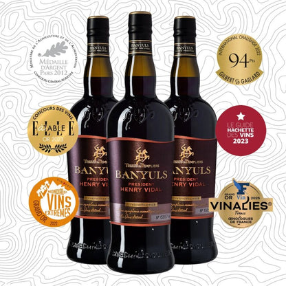 AOP Banyuls Grand Cru Cuvée Président Henry Vidal x3