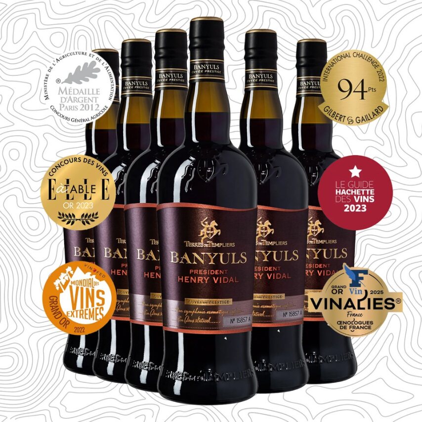 AOP Banyuls Grand Cru Cuvée Président Henry Vidal x6